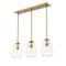 Z-Lite Ayra 3 Light island, Olde Brass & Clear 488P8-3L-OBR - alternate 1
